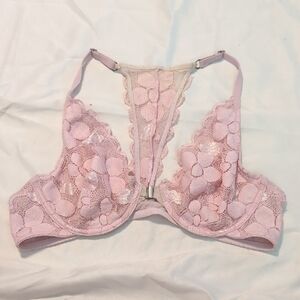 Happy Pink Lace Racerback Underwire Bra